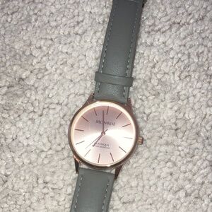 Monroe Rose Gold Watch with Gray Strap